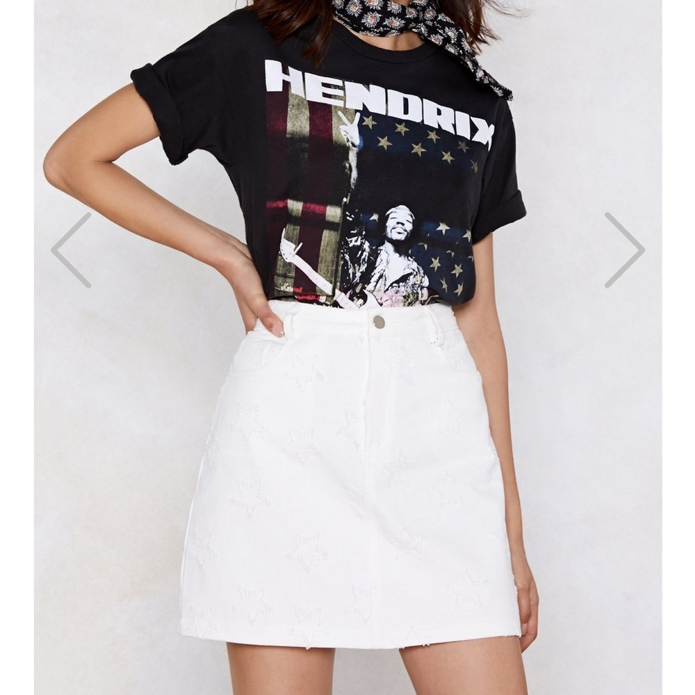 Nasty Gal Star Embossed Skirt